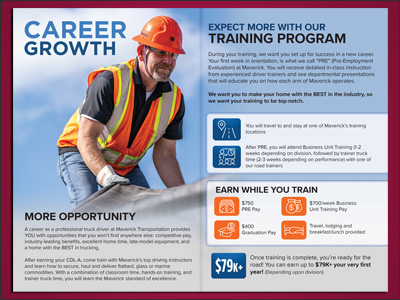 Booklet design for new driver recruitment