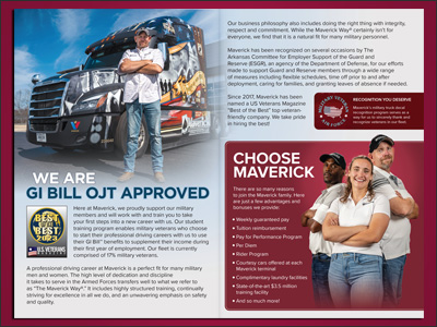 Booklet design for new driver recruitment